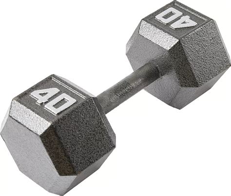 40 lb dumbell - Dec 13, 2017 · 10 pound individual dumbbell weight for exercise and strength training ; Solid cast iron and rubber encased heads for lasting strength ; Hexagon shaped ends prevent rolling away and offer stay-in-place storage ; Non-slip grip with textured surface; contoured handle ensures a comfortable hold 